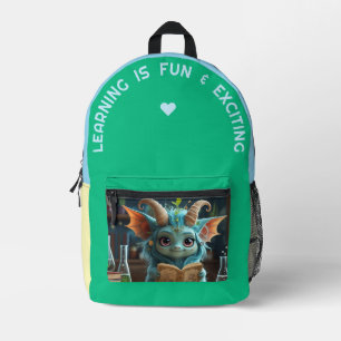 Learning Is Fun & Exciting Printed Backpack