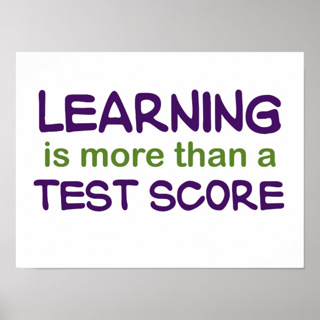 Learning is More than a Test Score Poster (Front)