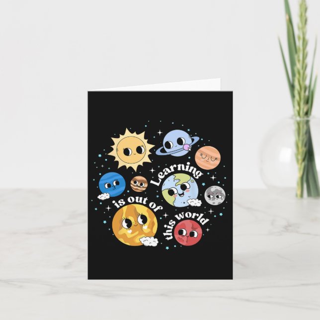 Learning Is Out Of This World Happy First Day Back Card (Front)