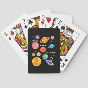 Learning Is Out Of This World Outer Space Science Playing Cards