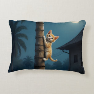 Learning to Climb – Cute Cat Moment Decorative Cushion
