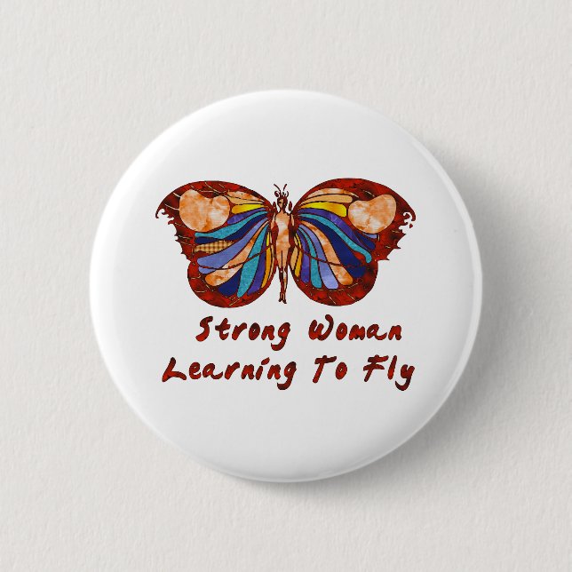 Learning To Fly 6 Cm Round Badge (Front)