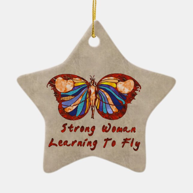 Learning To Fly Ceramic Tree Decoration (Front)