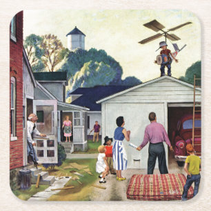 Learning to Fly Square Paper Coaster