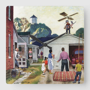 Learning to Fly Square Wall Clock