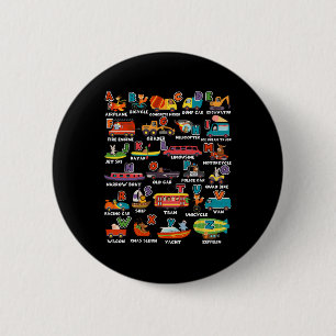 Learning Transportation Animal Letter Abcs Teacher 6 Cm Round Badge