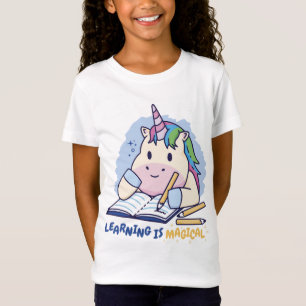 Learning unicorn studying t-shirt design