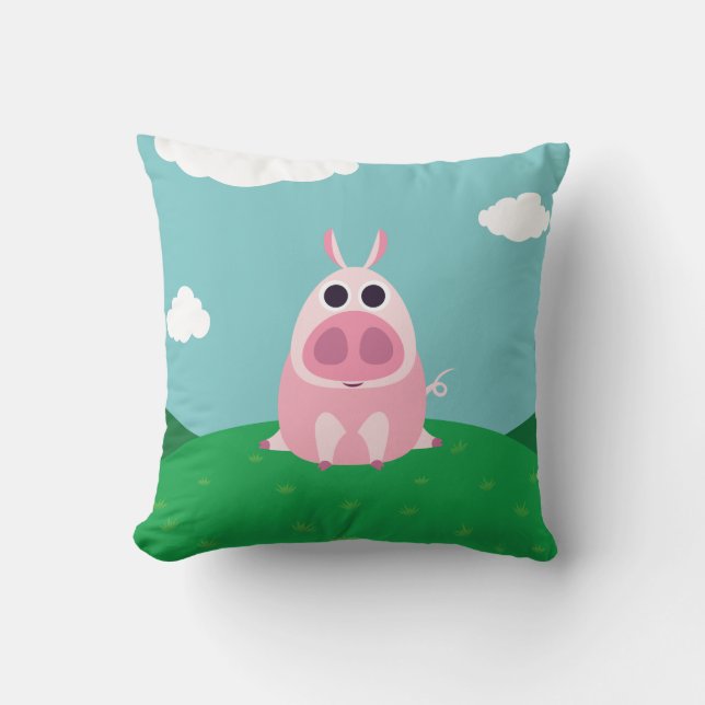 Leary the Pig Cushion (Front)