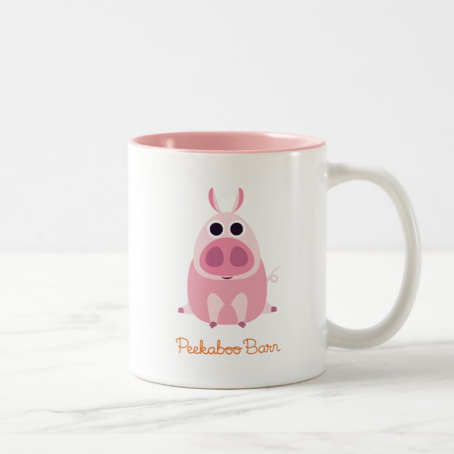 Leary the Pig Two-Tone Coffee Mug (Right)
