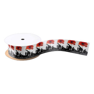 LEAST WE FORGET ARTILLERY SATIN RIBBON