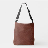 Leather All-Over-Print Cross Body Bag, Medium