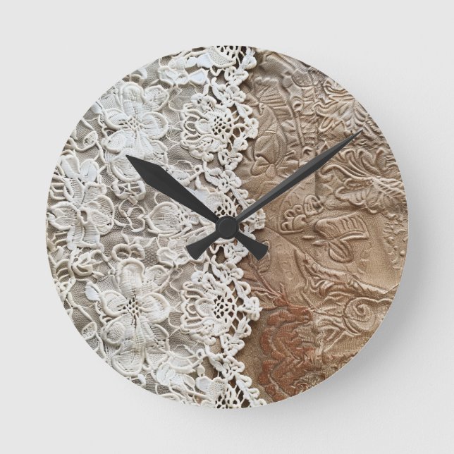 Leather and Lace Wall Clock (Front)