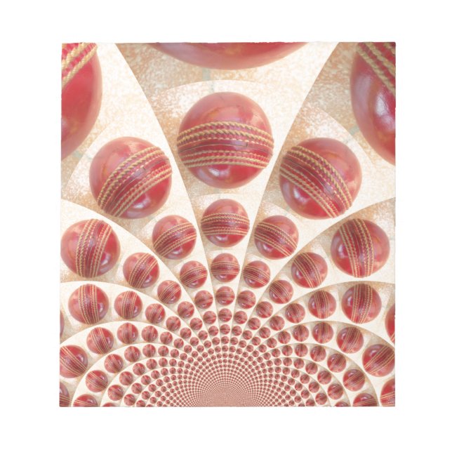 Leather Ball Rhythm Cricket Balls: Rhythmic Array Notepad (Front)
