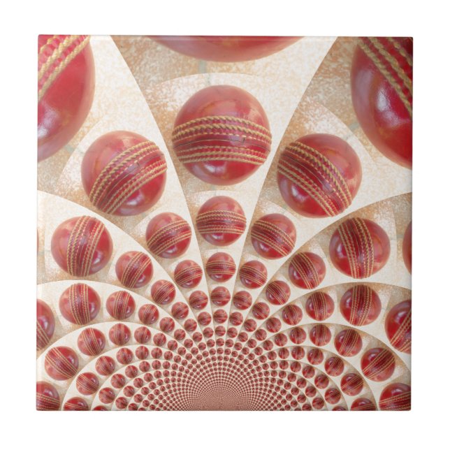 Leather Ball Rhythm Cricket Balls: Rhythmic Array Tile (Front)