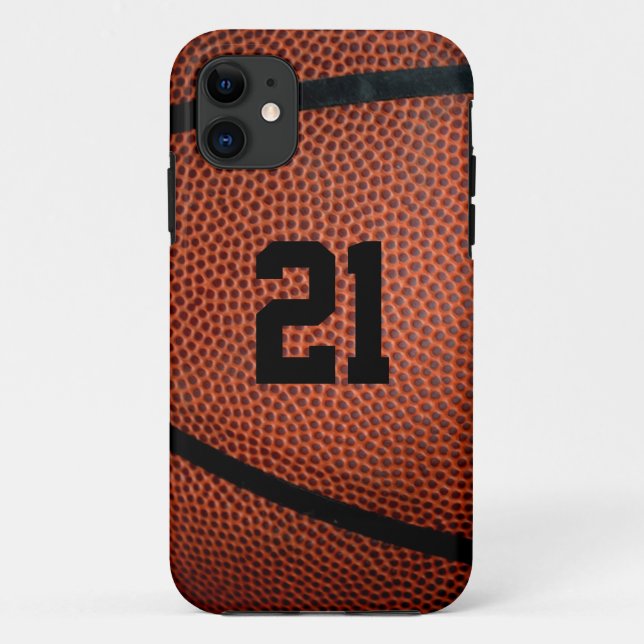 Leather Basketball Phone Case (Back)