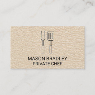 Leather BBQ Tools Business Card