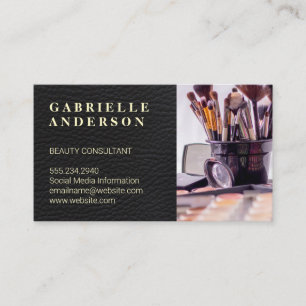Leather Beauty Fashion Stylist Business Card