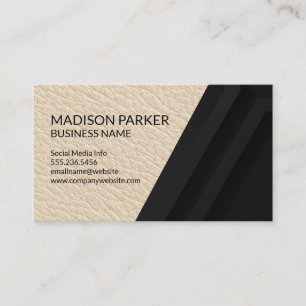 Leather Black Geometric Background Business Card