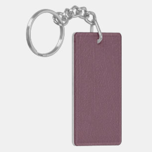 Leather Blue Tartan Fabric Crocodile Skin Key Ring