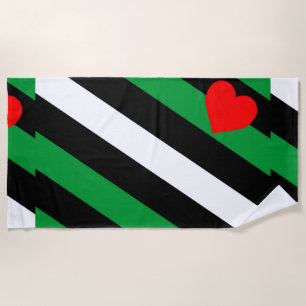 Leather Boi Pride Flag Beach Towel