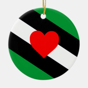 Leather Boi Pride Flag Ceramic Tree Decoration