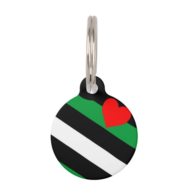 Leather Boi Pride Flag Pet Tag (Front)