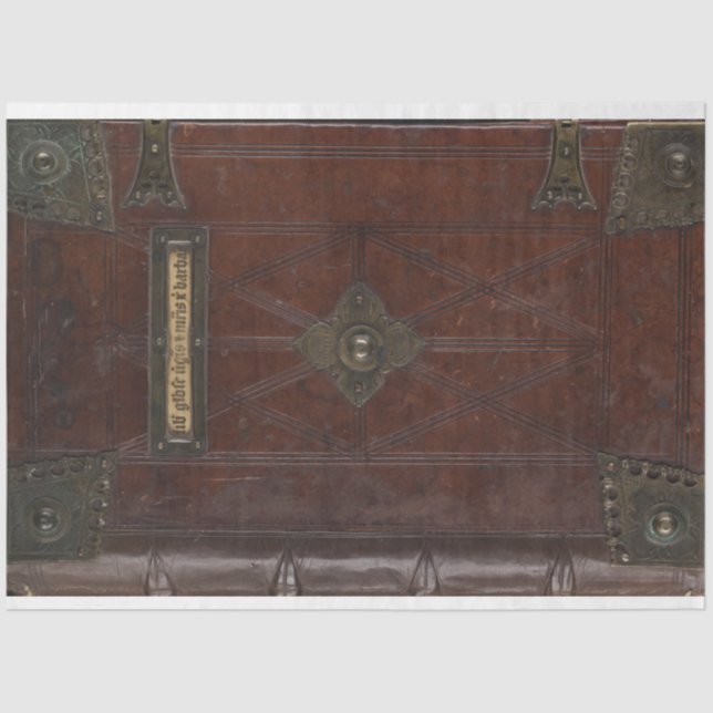 Leather Book Cover Decoupage Paper (Front)