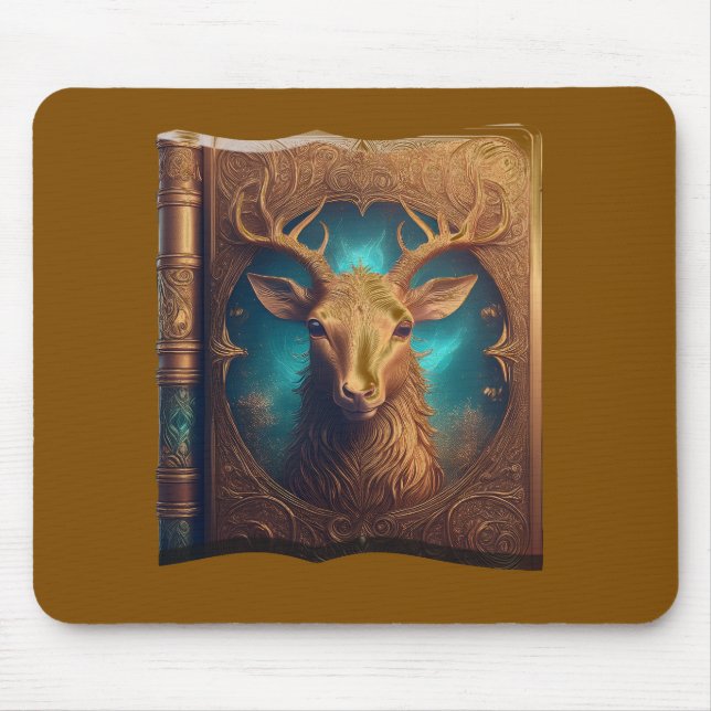Leather Bound Copy Of A Deer Hunting Guide Mouse Pad (Front)