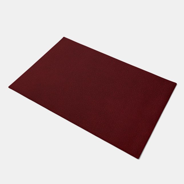 Leather brown abstract doormat (Angled)