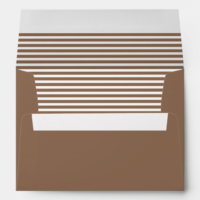 Leather Brown and White Striped  Envelope (Back (Bottom))