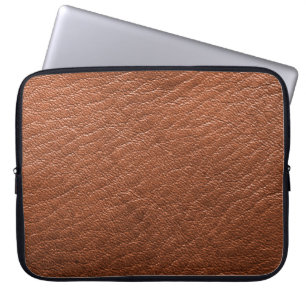 Leather brown structure clothing laptop sleeve