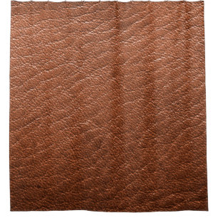 Leather brown structure clothing shower curtain