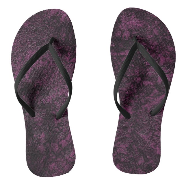 Leather Burgundy texture Jandals (Footbed)