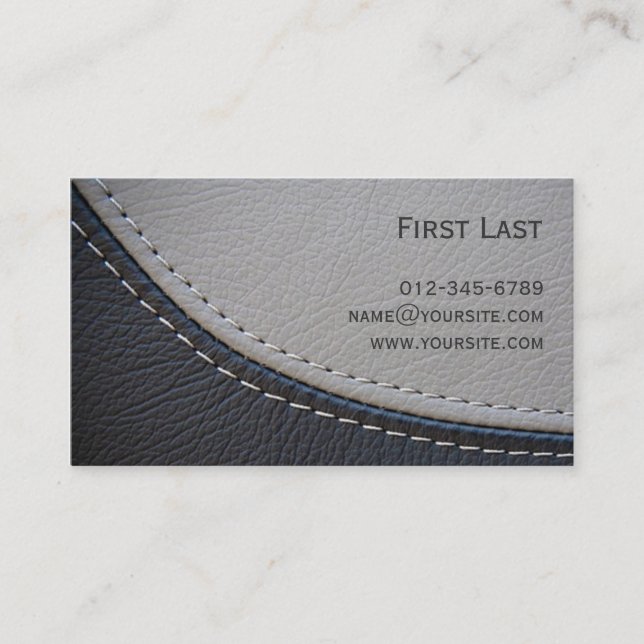 Leather. Business Card (Front)
