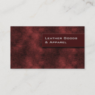 Leather Business Card Burgundy Red