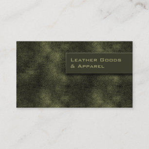Leather Business Card Green