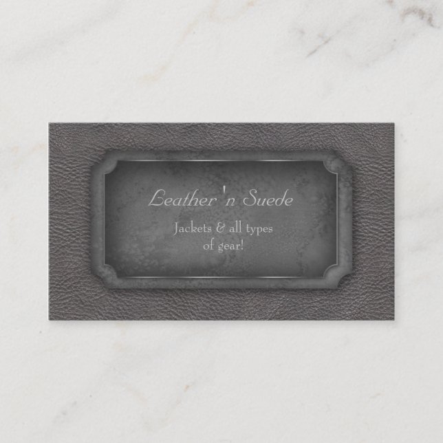 Leather Business Card 'n Suede (Front)