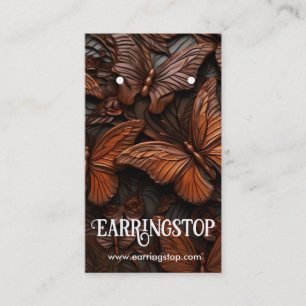 Leather Butterfly Design Pattern Earring Cards