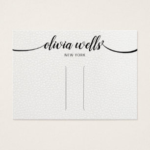 Leather Calligraphy Hair Clip Barrette Display