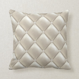 Leather Capitone with diamonds printed pattern Cushion