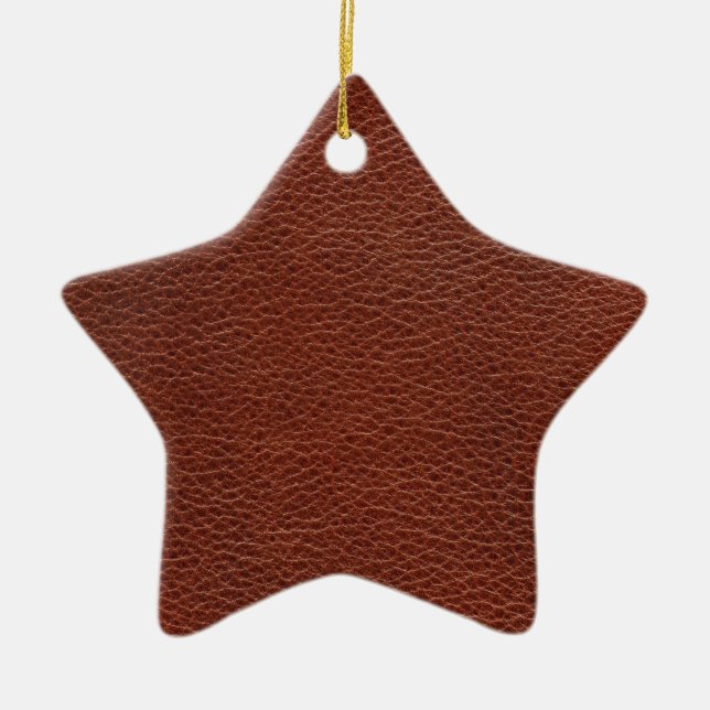 Leather Ceramic Star Ornament (Front)