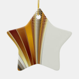 Leather Christmas Fractal Ceramic Tree Decoration