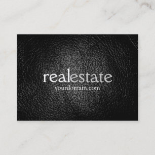 Leather Chubby Real Estate Agent Business Card