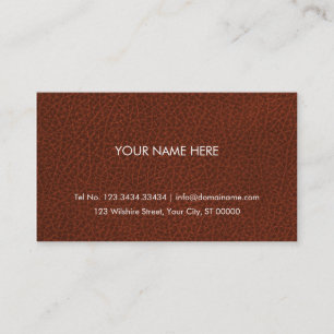 Leather Craft Artisan Professional Business Card