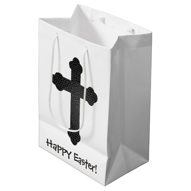 Leather Cross Easter Gift Bag (Front Angled)