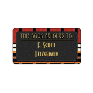 Leather Deco (Personalised Bookplate) Label