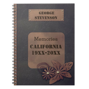 Leather decor notebook