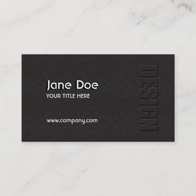Leather Design Business Card (Front)