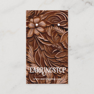 Leather Design Western Pattern Earring Cards