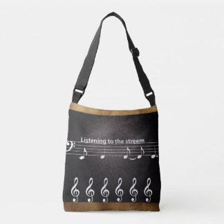 Leather design with music note hand bag for her